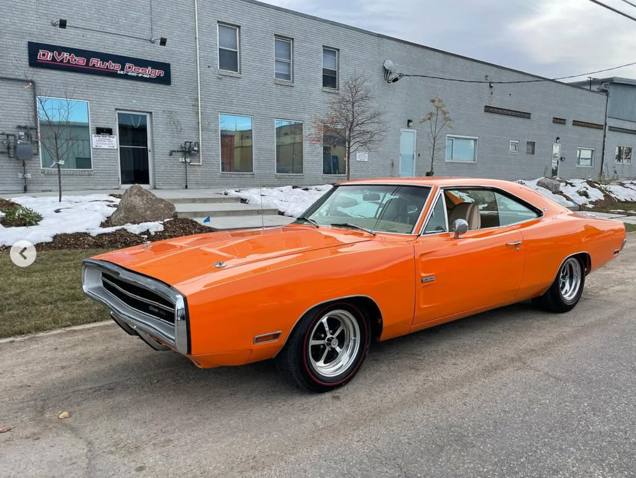 Restored 1970 Dodge Charger in orange