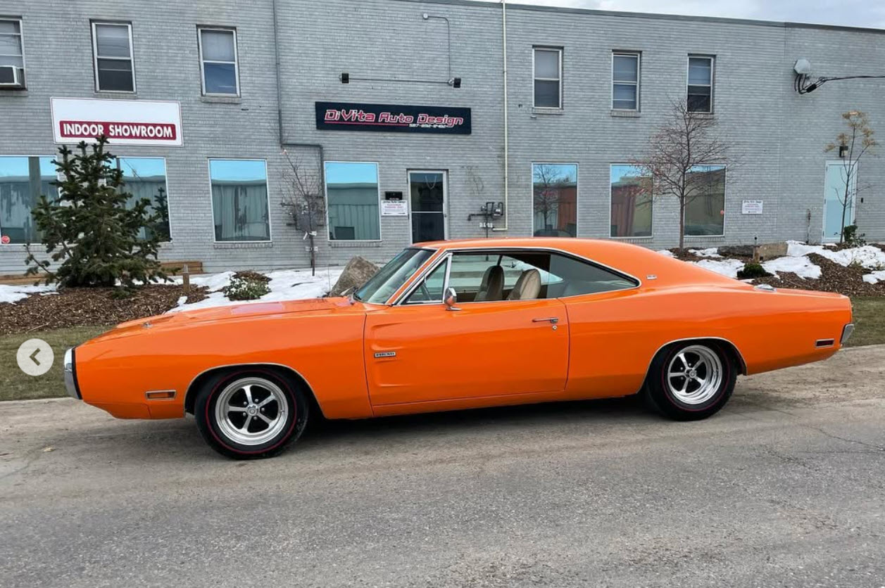 Restored orange Dodge Charger